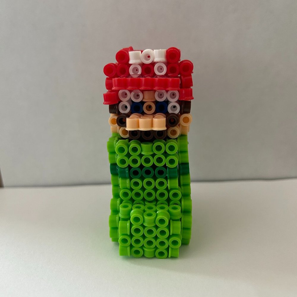 3D Perler Bead Figurine of Boot Mario